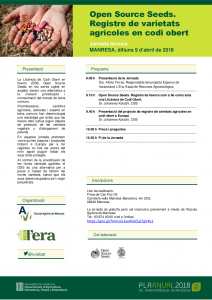 Registro de variedades agrícolas en código abierto